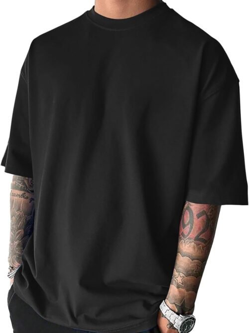 Men's Fashion Oversized Tshirts Workout Short Sve T-Shirt Dry Fit Lightweight Crewneck Tee Tops