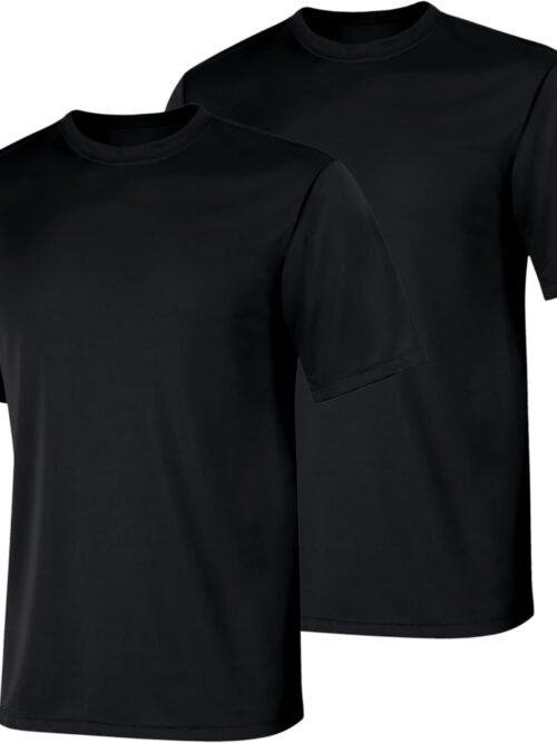 Men's Cool Dri Performance T-Shirt, Moisture-Wicking Short Sve Tee, 40+ UPF Protection, 2 Or 5 Pack